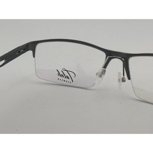 TALEH EYEWEAR - 1961 60-18-142 Gray Aluminum Half Rim Glasses Frames - Picture 7 of 9